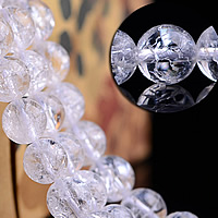 Natürliche klare Quarz Perlen, Klarer Quarz, rund, verschiedene Größen vorhanden & Knistern, verkauft von PC