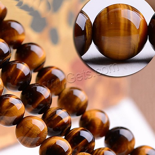 Tiger Eye Beads, Round, different size for choice, yellow, Grade AAA, Sold By PC
