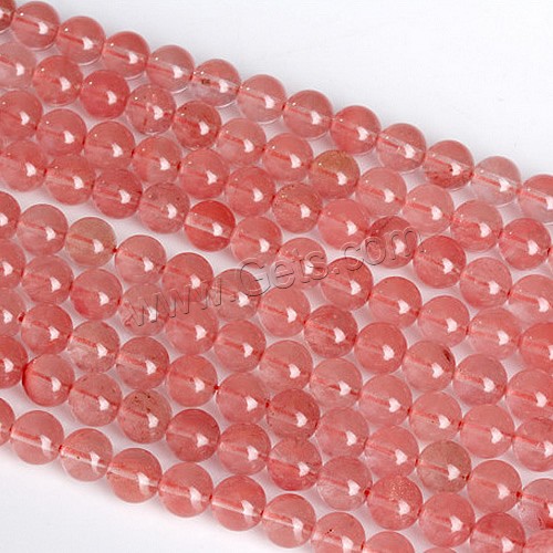 Cherry Quartz Bead, Round, different size for choice, Sold By PC