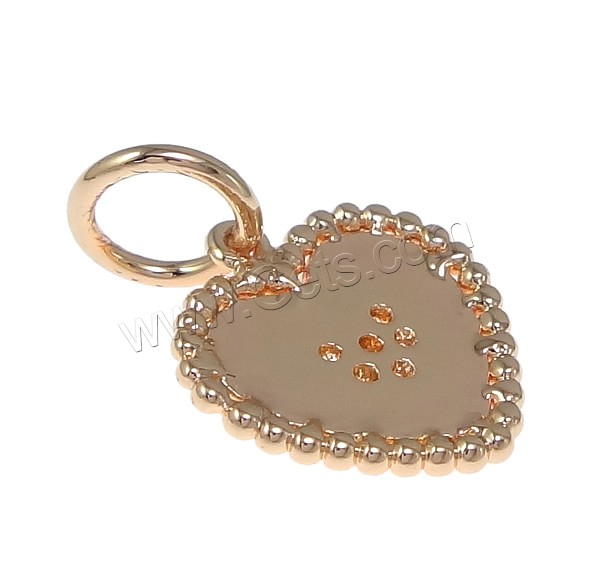 Cubic Zirconia Micro Pave Brass Pendant, Heart, plated, micro pave cubic zirconia, more colors for choice, 12x12x2mm, Hole:Approx 4mm, Sold By PC