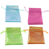 Nylon polypropylène sac de cordon, avec corde en nylon, rectangle, plus de couleurs à choisir Vendu par PC