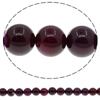 Natural Purple Agate Beads, Round Approx 1mm Approx 15 Inch 