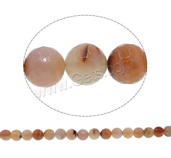 Coffee Agate Beads, Round, different size for choice & faceted, Hole:Approx 1mm, Length:Approx 15 Inch, Sold By Strand