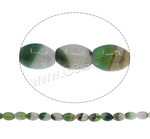 Perles en Agate naturelle de deux tons, agate deux tons, ovale, normes différentes pour le choix, Trou:Environ 1mm, Longueur:Environ 15.7 pouce, Vendu par brin