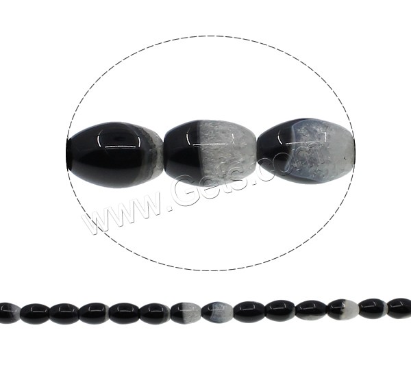 Natural Two Tone Agate Beads, Oval, different size for choice, Hole:Approx 1mm, Length:Approx 15.7 Inch, Sold By Strand