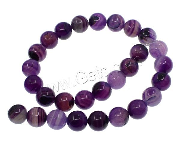 Natural Purple Agate Beads, Round, different size for choice, Hole:Approx 1mm, Length:Approx 15 Inch, Sold By Strand
