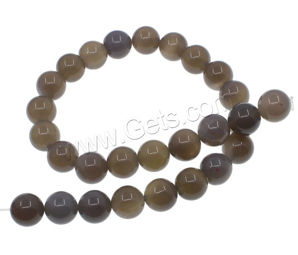Natural Grey Agate Beads, Round, different size for choice, Hole:Approx 1mm, Length:Approx 15 Inch, Sold By Strand