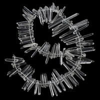 Natural Clear Quartz Beads, Nuggets, 2-4x22-42x4-5mm Approx 1mm Approx 16.5 Inch, Approx 