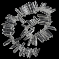Natural Clear Quartz Beads, Nuggets, 5-9x21-41x4-7mm Approx 1.5mm Approx 16 Inch, Approx 