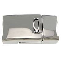 Rechteck Edelstahl Magnetverschluss, plattiert, keine, 29x15x10mm, Bohrung:ca. 13x7mm, verkauft von PC