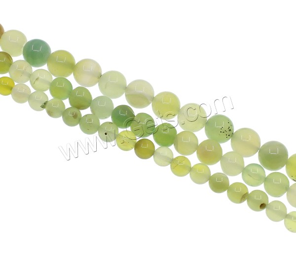 Natürliche grüne Achat Perlen, Grüner Achat, rund, verschiedene Größen vorhanden, Bohrung:ca. 1mm, Länge:ca. 15 ZollInch, verkauft von Strang