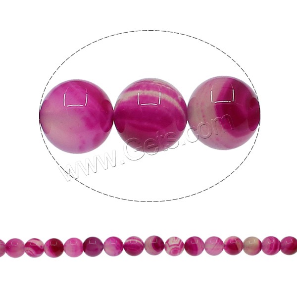 Abalorios de Ágata Rosa, Ágata rosada, Esférico, diverso tamaño para la opción, agujero:aproximado 1mm, longitud:aproximado 15 Inch, Vendido por Sarta