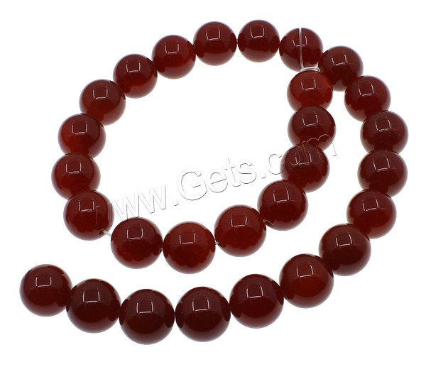 Natural Red Agate Beads, Round, different size for choice, Grade A, Hole:Approx 1mm, Length:Approx 15 Inch, Sold By Strand