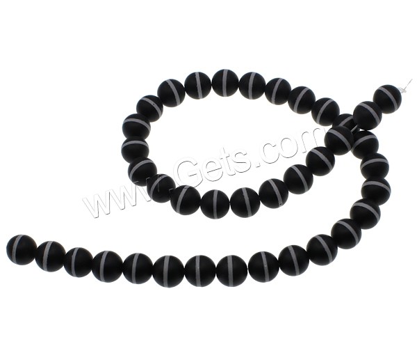 Natural Two Tone Agate Beads, Round, different size for choice & frosted, Hole:Approx 1mm, Length:Approx 15 Inch, Sold By Strand