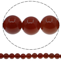 Natural Red Agate Beads, Round Approx 1mm Approx 15 Inch 