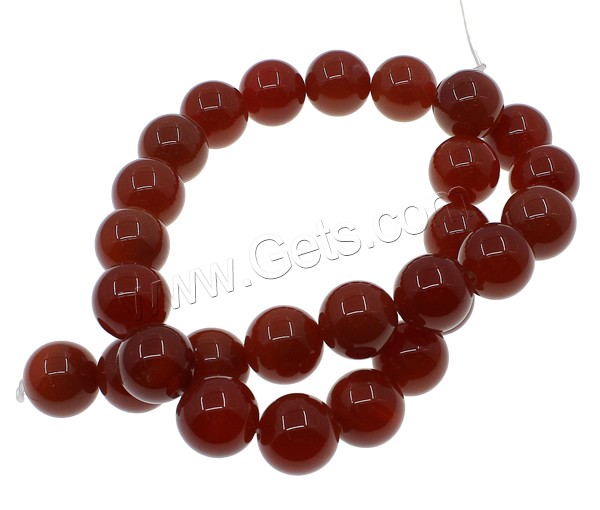Perles Agates rouges naturelles, agate rouge, Rond, normes différentes pour le choix, Trou:Environ 1mm, Longueur:Environ 15 pouce, Vendu par brin