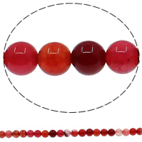 Natural Red Agate Beads, Round, 4mm Approx 1mm Approx 15 Inch, Approx 