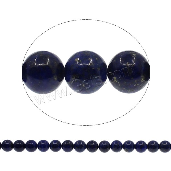 Synthetische Lapis Lazuli Perlen, synthetischer Lapis, rund, verschiedene Größen vorhanden, blau, Bohrung:ca. 1mm, Länge:ca. 15 ZollInch, verkauft von Strang