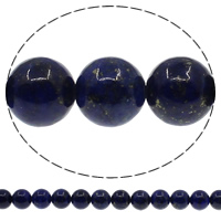 Synthetische Lapis Lazuli Perlen, synthetischer Lapis, rund, verschiedene Größen vorhanden, blau, Bohrung:ca. 1mm, Länge:ca. 15 ZollInch, verkauft von Strang