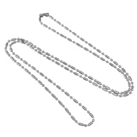 fundición Collar de cadena, chapado, cadena de la bola, más colores para la opción, 2.5mm, longitud:aproximado 26 Inch, Vendido por Sarta