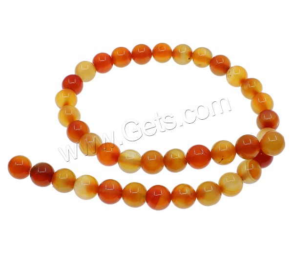 Natural Red Agate Beads, Round, different size for choice, Hole:Approx 1mm, Length:Approx 15.3 Inch, Sold By Strand