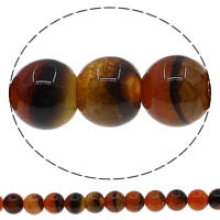 Natural Dragon Veins Agate Beads, Round, red, 12mm Approx 1mm Approx 15.3 Inch, Approx 