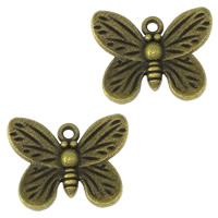 Zinc Alloy Animal Pendants, Butterfly, plated Approx 1mm 