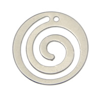 Stainless Steel Pendants, Flat Round, original color Approx 0.8mm 