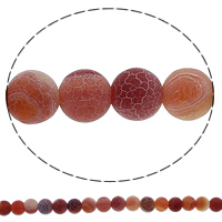 Natürliche Effloresce Achat Perlen, Auswitterung Achat, rund, 6mm, Bohrung:ca. 1mm, Länge:ca. 15.7 ZollInch, ca. 63PCs/Strang, verkauft von Strang