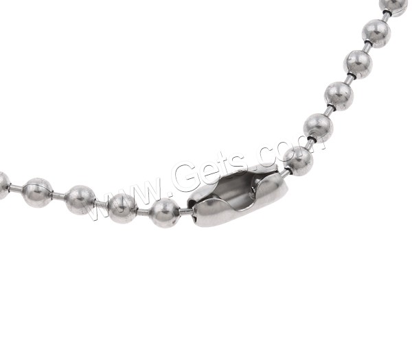 Мода нержавеющей стали ожерелье цепь, нержавеющая сталь, разный размер для выбора & мяч цепь, оригинальный цвет, длина:24 дюймовый, продается Strand