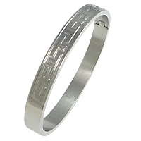 Stainless Steel Bangle, 304 Stainless Steel, original color, 8mm, Inner Approx Approx 7 Inch 