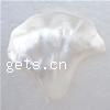 White Shell Pendant Leaf 42x35x2mm 