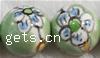 Pinselführung Porzellan Perlen, rund, Weitere Größen für Wahl, grün, Länge:16.5 ZollInch, verkauft von Strang