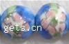 Pinselführung Porzellan Perlen, rund, Weitere Größen für Wahl, blau, Länge:16.5 ZollInch, verkauft von Strang