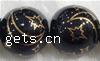 Pinselführung Porzellan Perlen, rund, Weitere Größen für Wahl, schwarz, Länge:16.5 ZollInch, verkauft von Strang