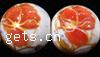 Pinselführung Porzellan Perlen, rund, Weitere Größen für Wahl, weiß, Länge:15 ZollInch, verkauft von Strang