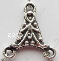 Zinc Alloy Charm Connector, Triangle, lead free 
