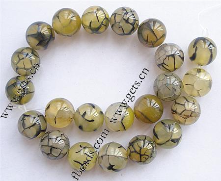 Natural Dragon Veins Agate Beads, Round, different size for choice, Length:14 Inch, Sold By Strand