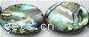 Natural Abalone Shell Pendants, Oval Sold Per 16 Inch Strand