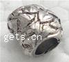 Zinc Alloy European Beads, plated, without troll nickel free Approx 5mm 