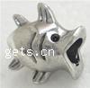 Zinc Alloy European Beads, Fish, plated, without troll nickel free Approx 4.5mm 