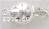 Sterling Silber Box Verschluss, 925 Sterling Silber, rund, glatt & Einzelstrang, keine, verkauft von PC