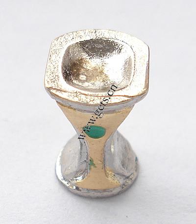 Emaille Zink Legierung Europa Perlen, Zinklegierung, Tasse, plattiert, ohne troll & großes Loch, keine, 8x10x13mm, Bohrung:ca. 4.5mm, verkauft von PC