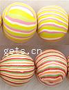 Polymer Clay Jewelry Beads, Rondelle, stripe Inch 