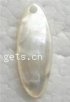 White Shell Pendant Oval 12x32x4mm