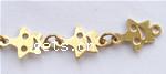 Handmade Brass Chain, Star, plated, bar chain 8mm 