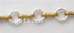 Handmade Brass Chain, plated, rolo chain 5mm 
