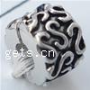 Sterling Silver European Clip, 925 Sterling Silver, Tube, plated, with letter pattern Approx 4mm 