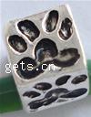 Zinc Alloy European Beads, Cube, plated, without troll 7mm Approx 4mm 