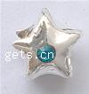 Rhinestone Zinc Alloy European Beads, Star, plated, without troll & with rhinestone Approx 4mm 
